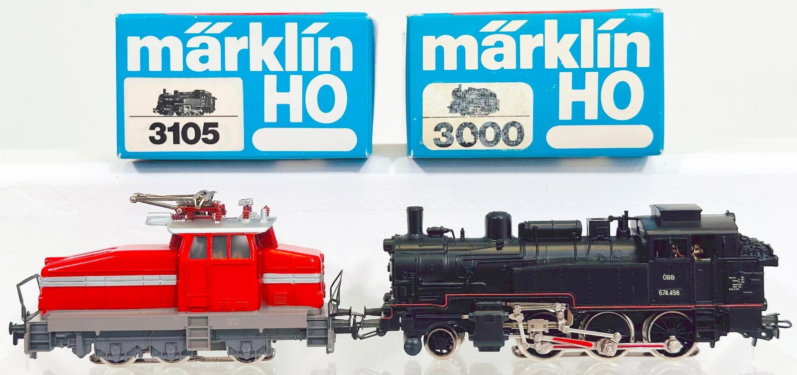 Marklin Postwar HO Scale #3105 OBB2 2 - 6 - 0 Tank Locomotive Boxed and #3044 Industrial Switch (1 of 8)