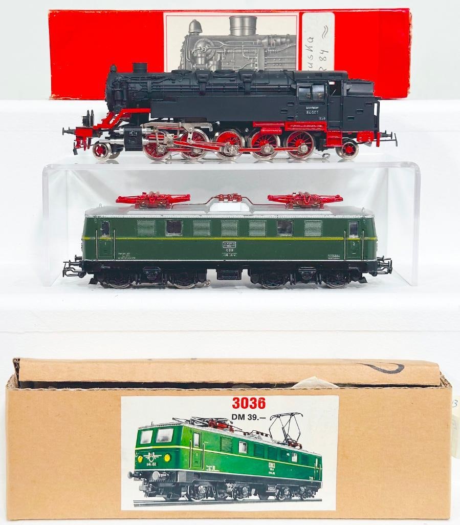 Marklin Postwar HO Scale #3036 DM 39 Electric Locomotive and 2 - 10 - 2 Tank Locomotive Boxed (1 of 7)