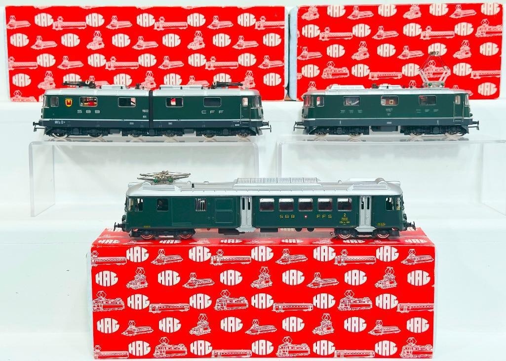 HAG Modern HO Scale #150 Triebwagen RBe 4/4 Electric Railcar/#200 Re 6/6 SBB Electric Locomotive (1 of 7)
