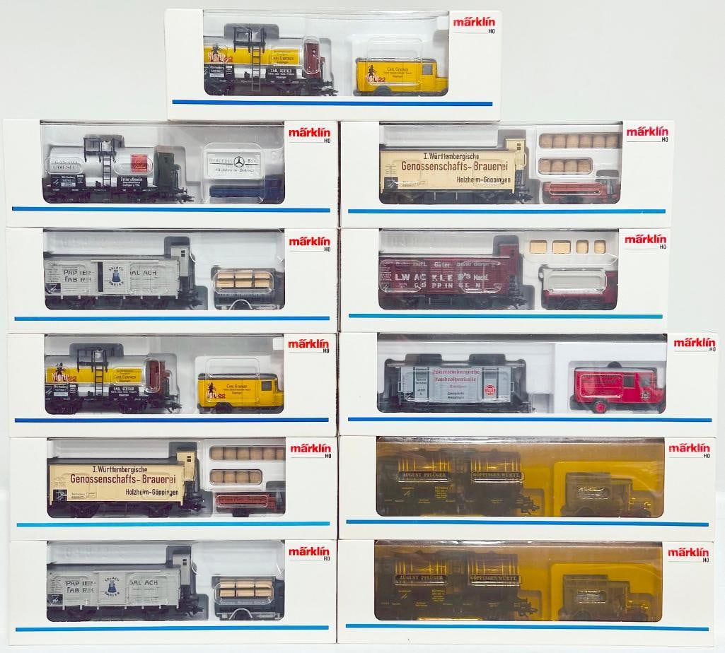 Marklin Modern HO Scale Eleven (11) Assorted Museum Freight Cars Boxed (1 of 7)
