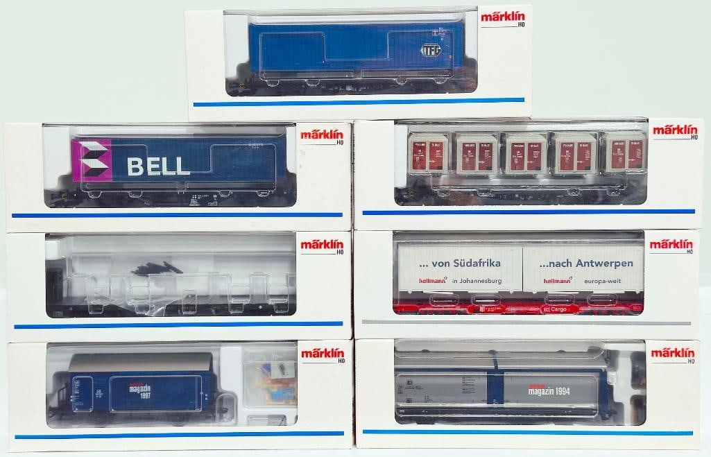 Marklin Modern HO Scale Seven (7) Assorted of Freight Cars Boxed (1 of 5)