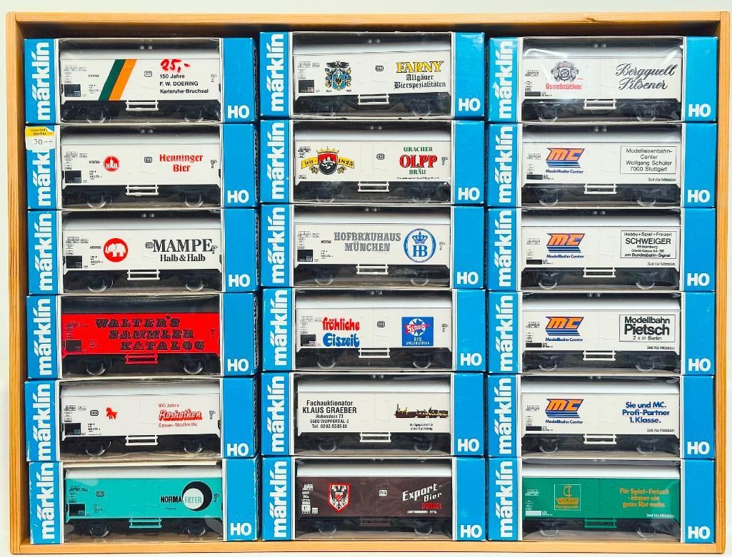 Marklin HO Scale Eighteen (18) Assorted Box Cars Boxed (1 of 6)
