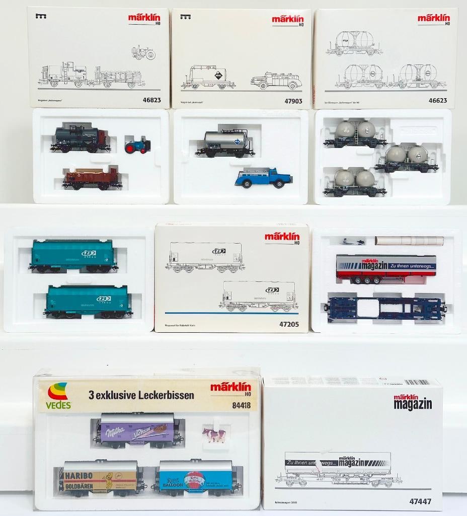 Marklin Modern HO Scale Assorted Freight Car Sets 46623 - 46823 - 47903 - 47205 - 47447 - 84418 (1 of 8)