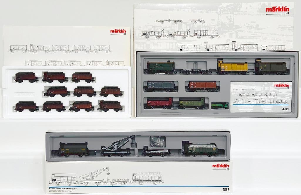 Marklin Modern HO Scale Three (3) Assorted Freight Car Sets Boxed (1 of 6)