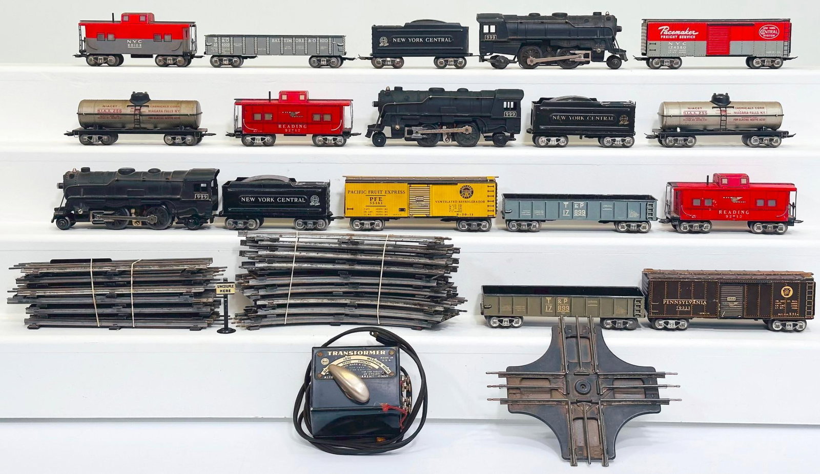 Marx Prewar and Postwar O Gauge Assorted 999 Locomotives and Tenders - Assorted 8 Wheel Freight Cars (1 of 3)