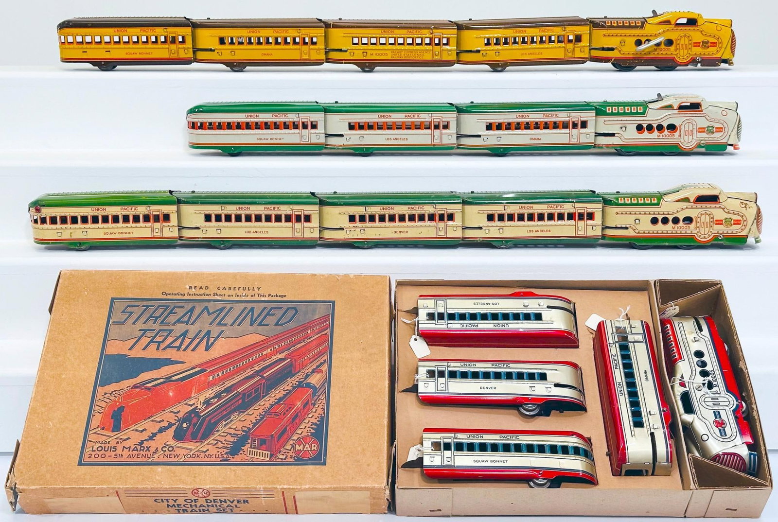 Marx Prewar and Postwar O Gauge City Of Denver Mechanical Train Set Boxed/City of Denver Loco Sets (1 of 14)