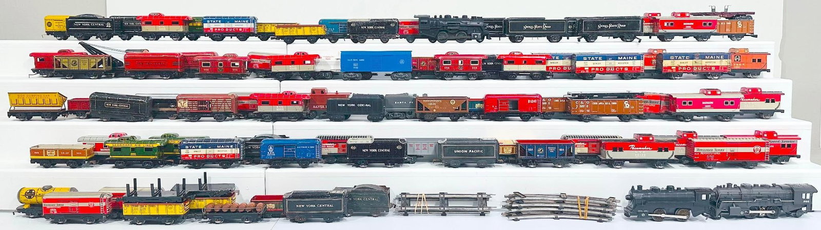 Marx Prewar and Postwar O Gauge Assorted Freight Cars and Passenger Cars and Locomotives/Tenders (1 of 4)