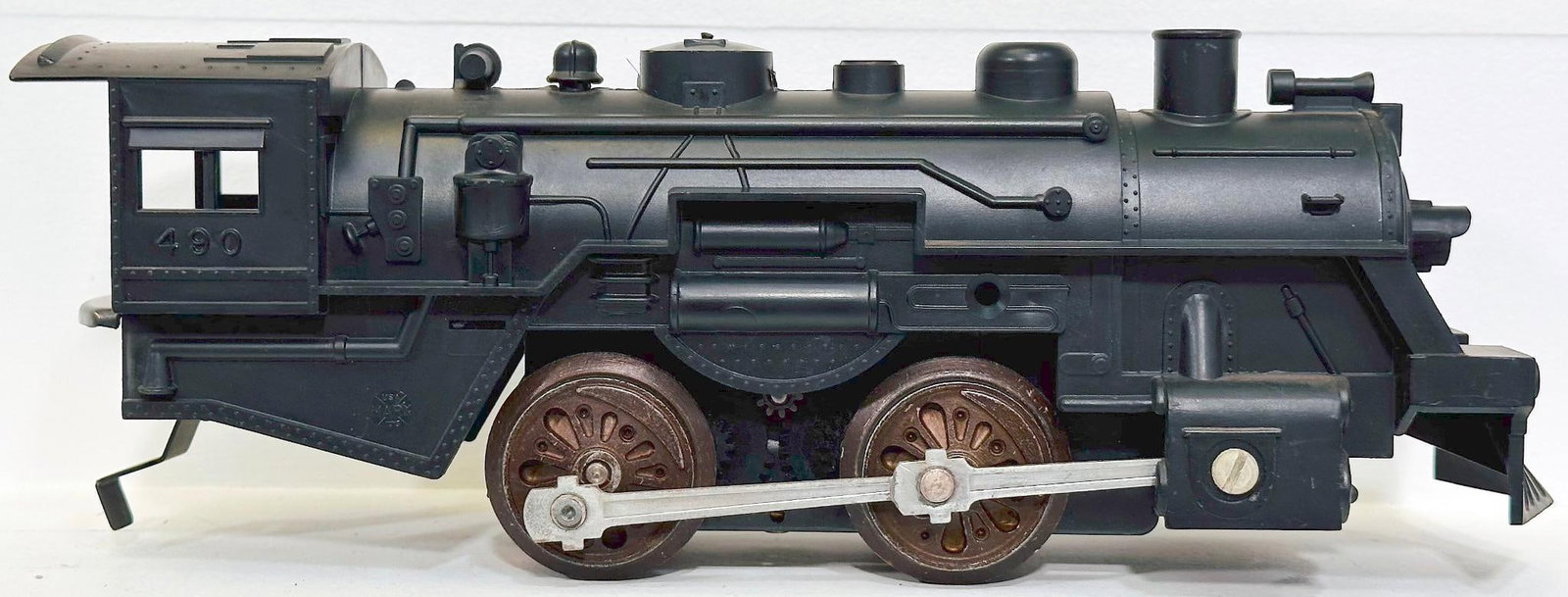 Marx Postwar O Gauge 490 Plastic Black Locomotive 0 - 4 - 0 Factory Prototype: Marx Postwar O Gauge 490 Plastic Black Locomotive 0 - 4 - 0 Factory Prototype, Model #2780, dated December 29, 1961, in Girard, PA, in C7.