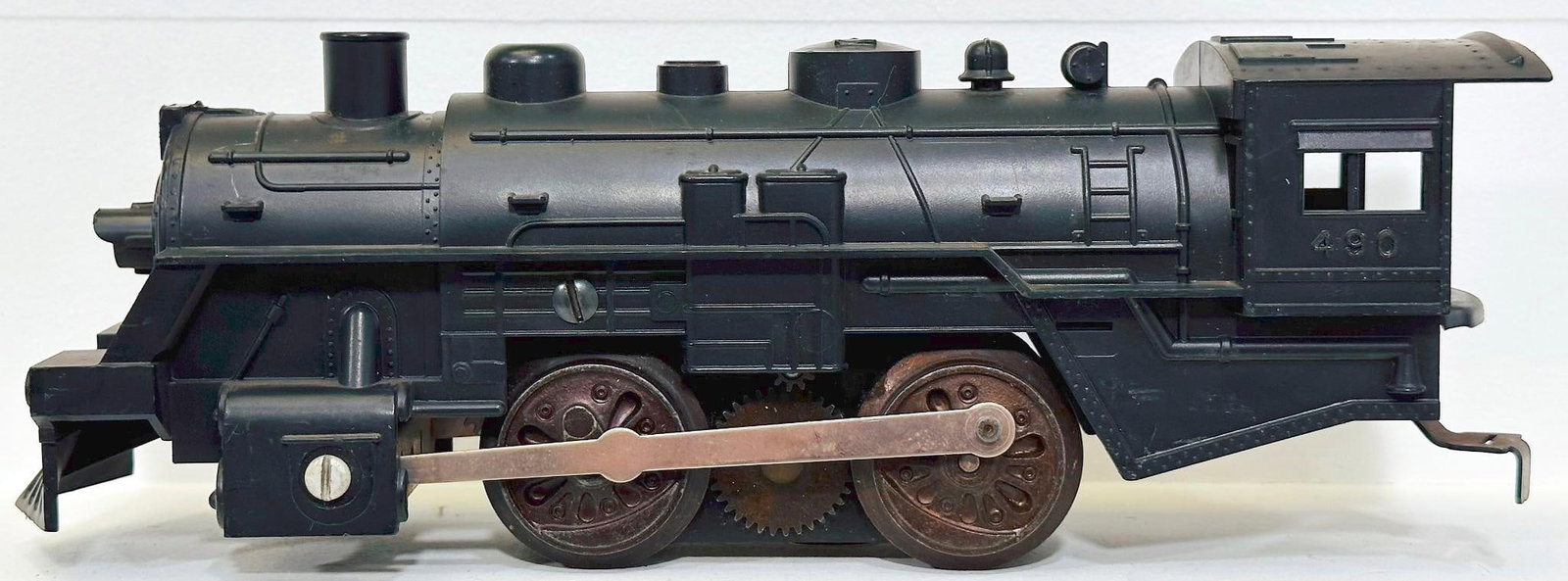 Marx Postwar O Gauge 490 Plastic Black Locomotive 0 - 4 - 0 Factory Prototype: Marx Postwar O Gauge 490 Plastic Black Locomotive 0 - 4 - 0 Factory Prototype, Model #2656 - C1, dated August 14, 1961, in Girard, PA, in C7.