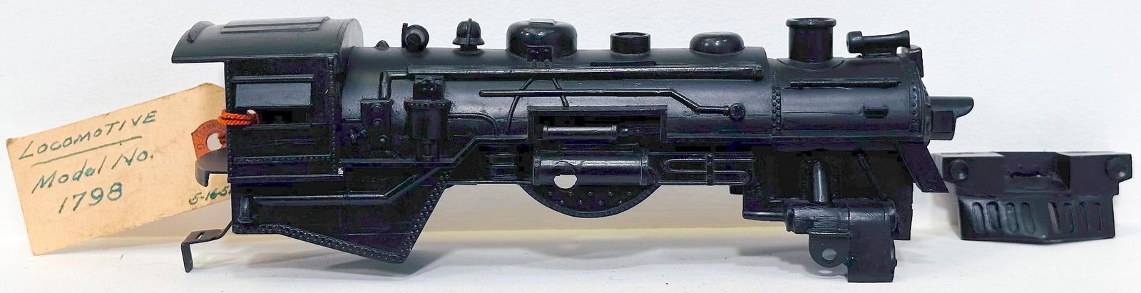 Marx Postwar O Gauge Locomotive shell only Factory Prototype: Marx Postwar O Gauge Locomotive shell only Factory Prototype, Model #1798, dated May 16, 1952, in C6.