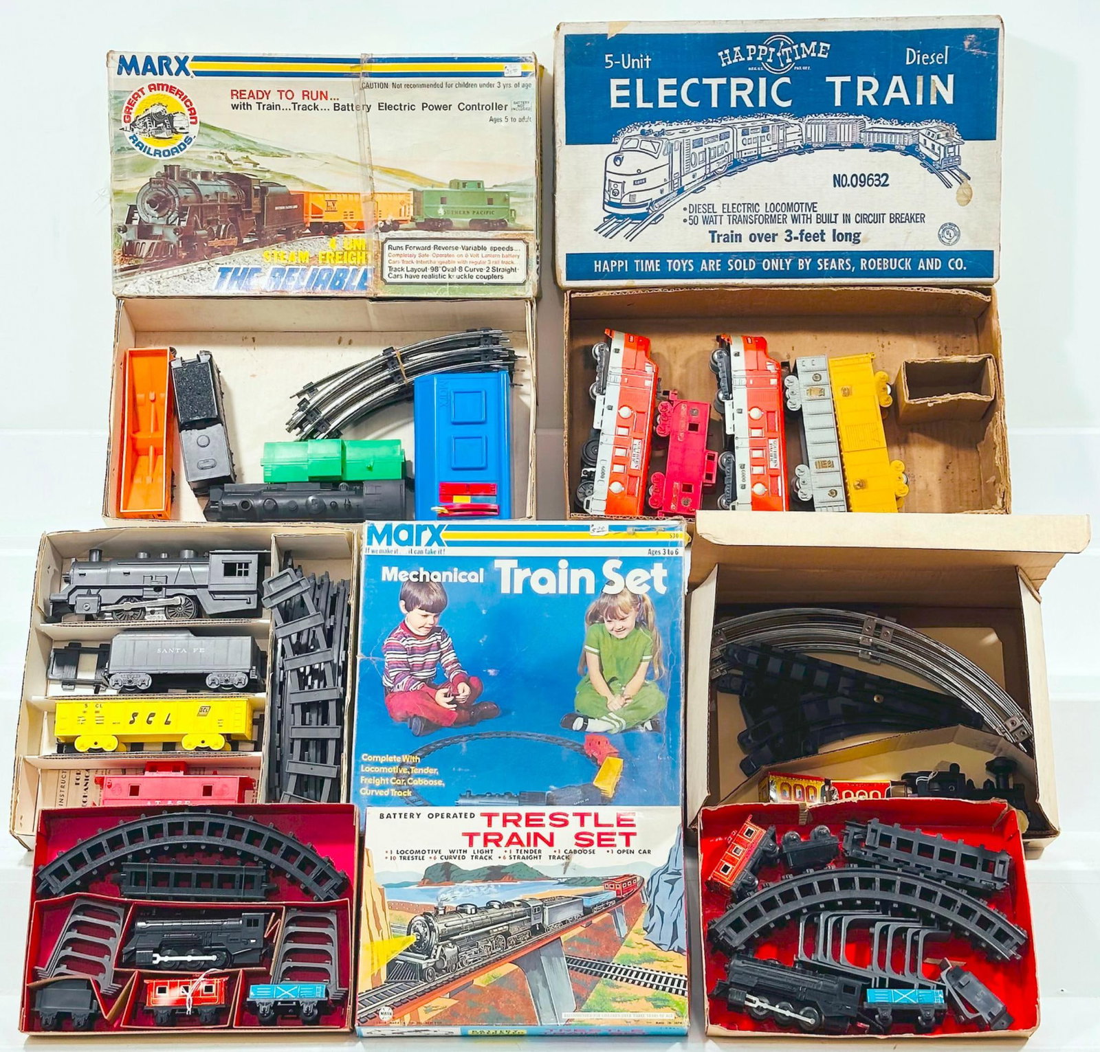 Marx Postwar O Gauge Battery-Operated Trestle Train Set/Battery-Operated Automatic Switcher (1 of 9)