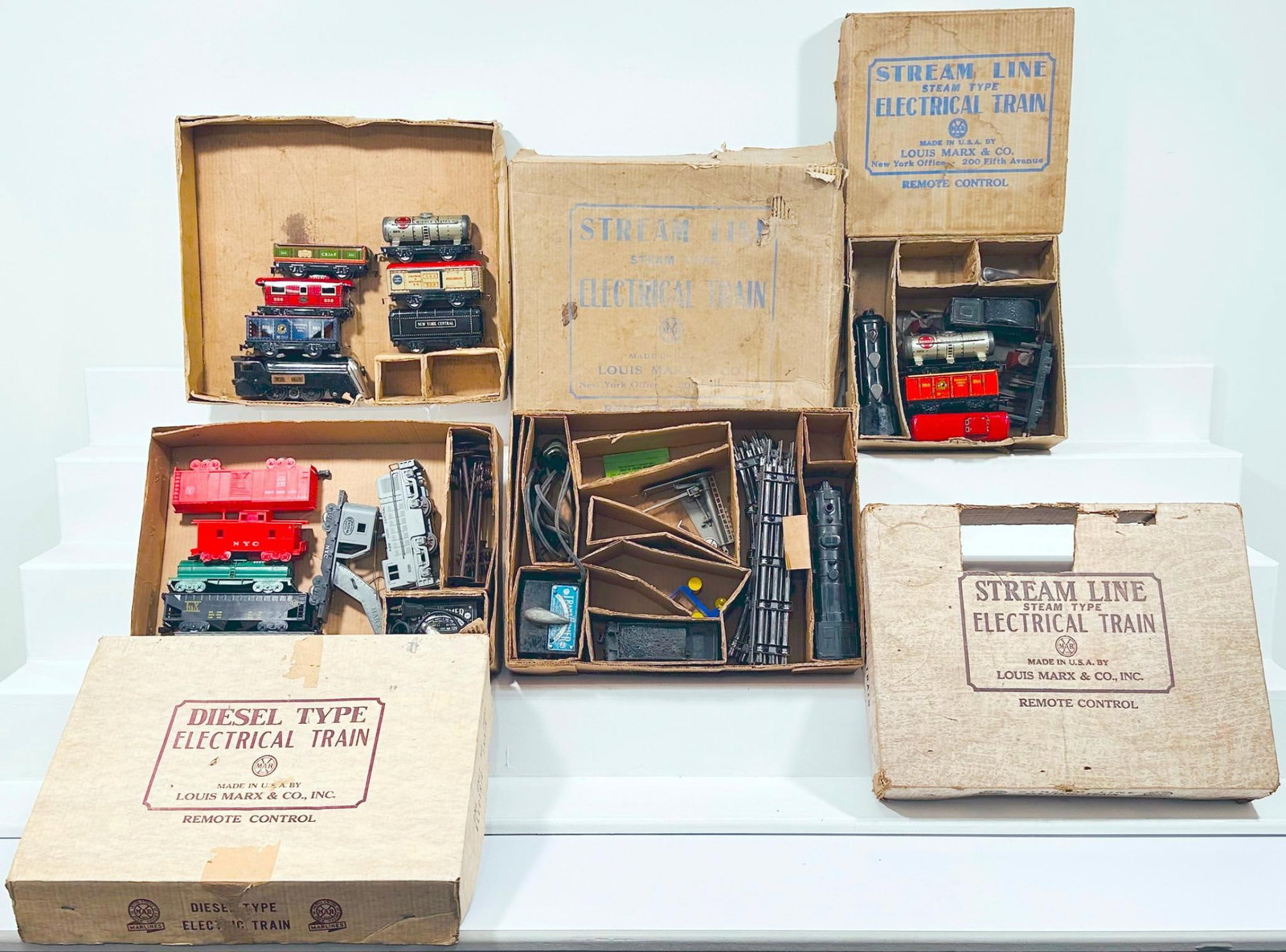 Marx Postwar O Gauge Set No. 7985/Set No. 56864/Set No. 25030/ Unknown Set No. (1 of 7)