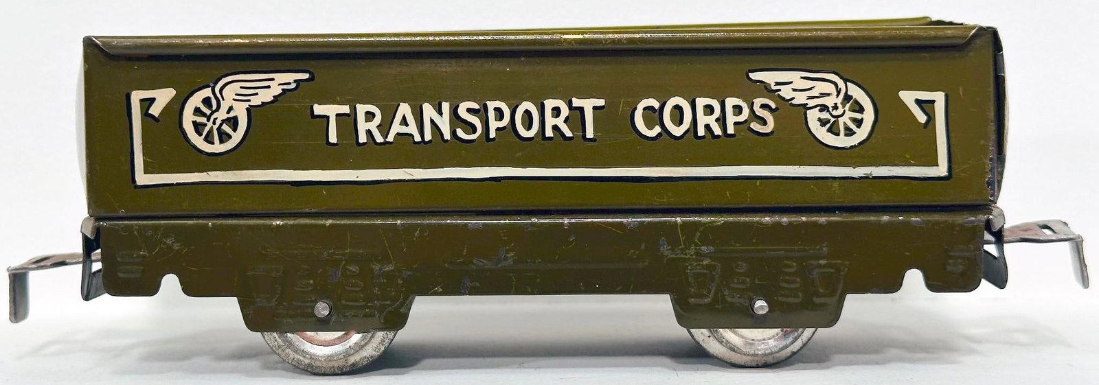 Marx Prewar O Gauge Factory Prototype Hand painted Army Transport Corps Gondola (1 of 7)