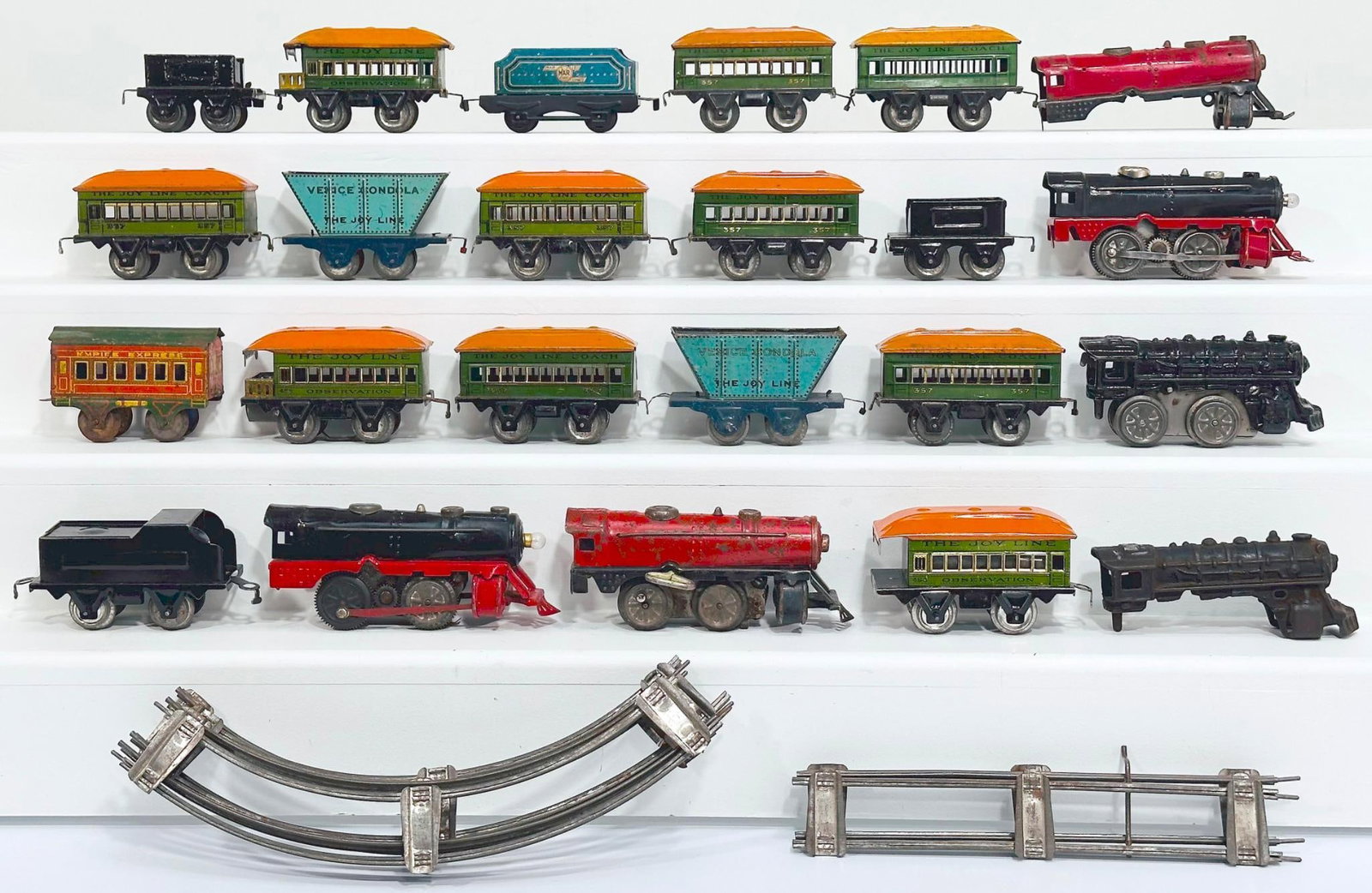 Joy Line Prewar O Gauge Assorted Locomotives, Freight Cars and Passenger Cars (1 of 10)