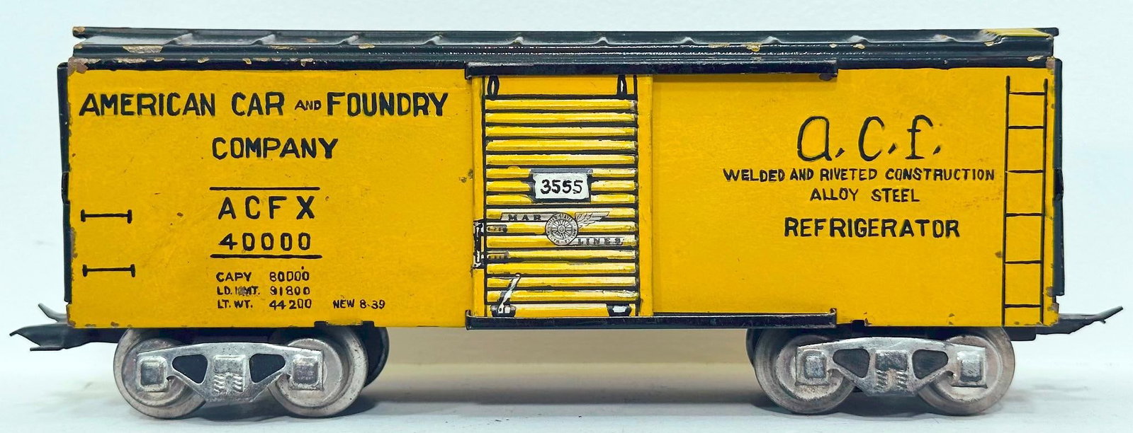 Marx Postwar O Gauge Factory Prototype American Car and Founder Hand Painted Box Car (1 of 7)