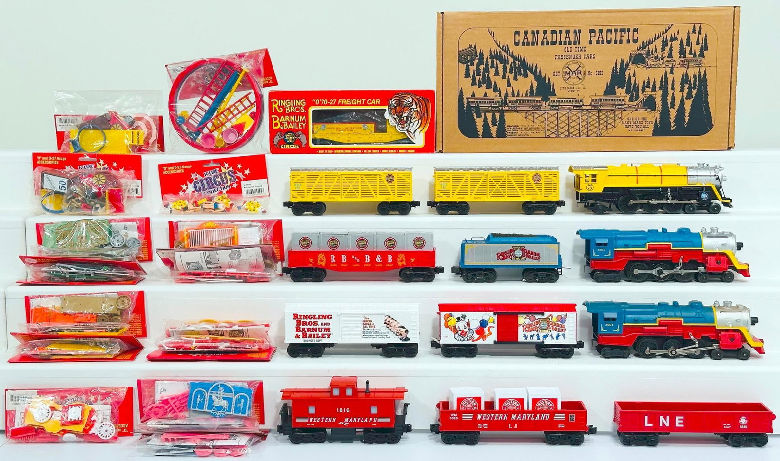 K-Line Modern O Gauge Assorted Freight Cars and Locomotives/New Marx Modern O Gauge CP Car 4 - Pak (1 of 9)