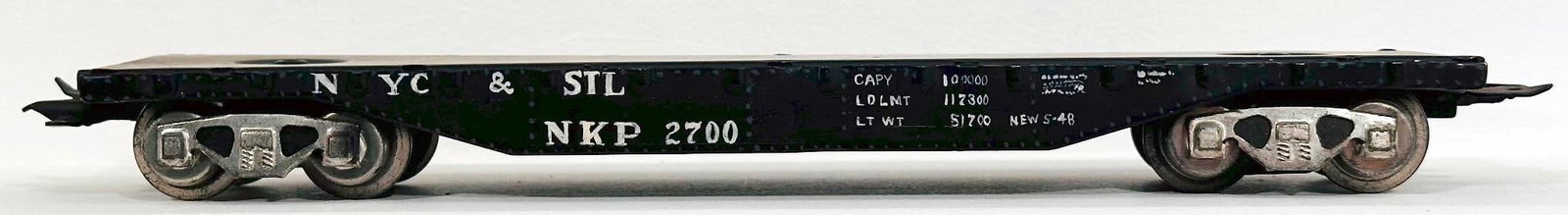 Marx Postwar O Gauge New York Central Flat Car Factory Prototype (1 of 7)