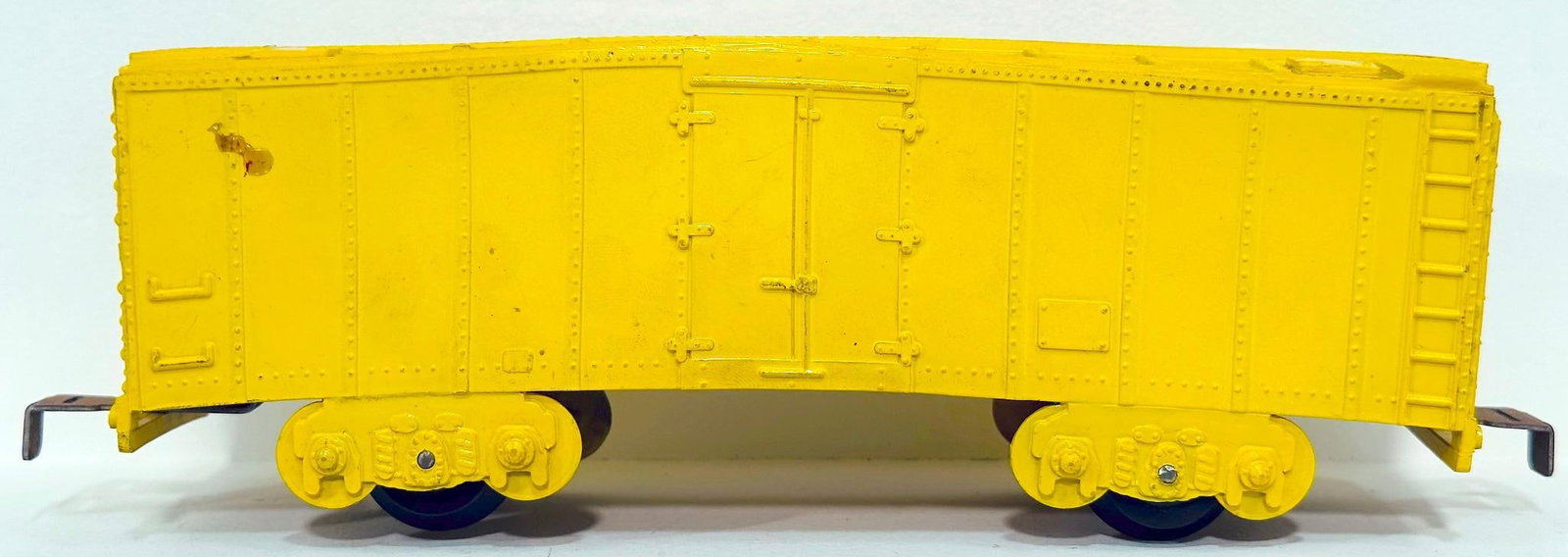 Marx Postwar O Gauge Factory Prototype yellow 4 wheel plastic Refrigerator Car (1 of 7)