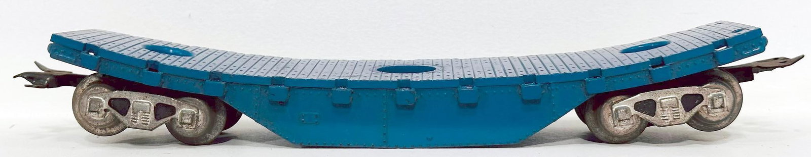 Marx Postwar O Gauge Blue 8 Wheel Plastic Flat Car Factory Prototype (1 of 8)