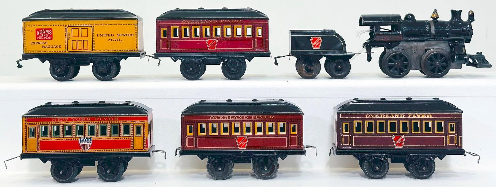 Hafner Prewar O Gauge 100 Clockwork Cast Iron Locomotive with Nonbrake 4 Side Rod Version with 1180 (1 of 8)