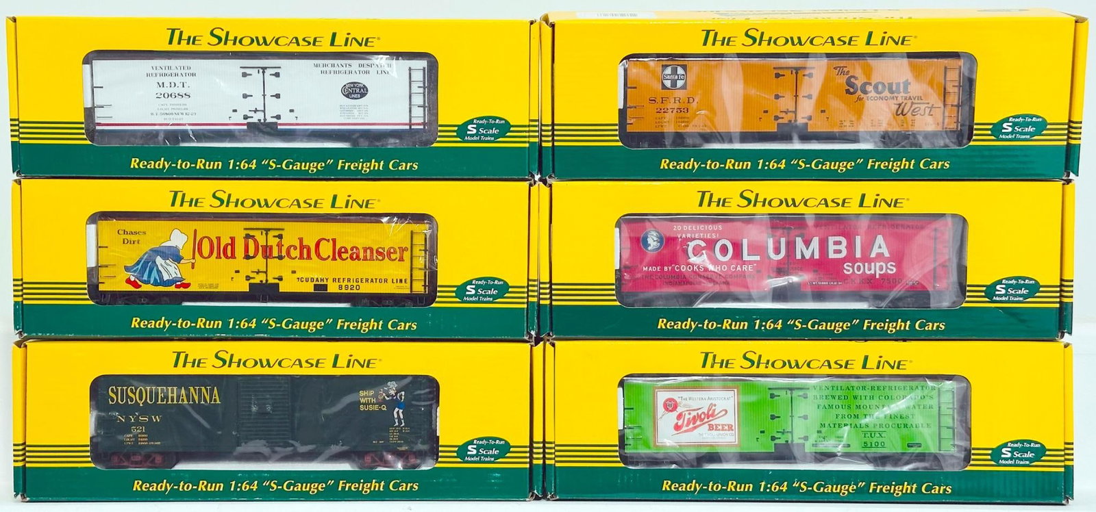 S - Helper Modern S Gauge Six (6) Assorted Freight Cars Boxed (1 of 9)