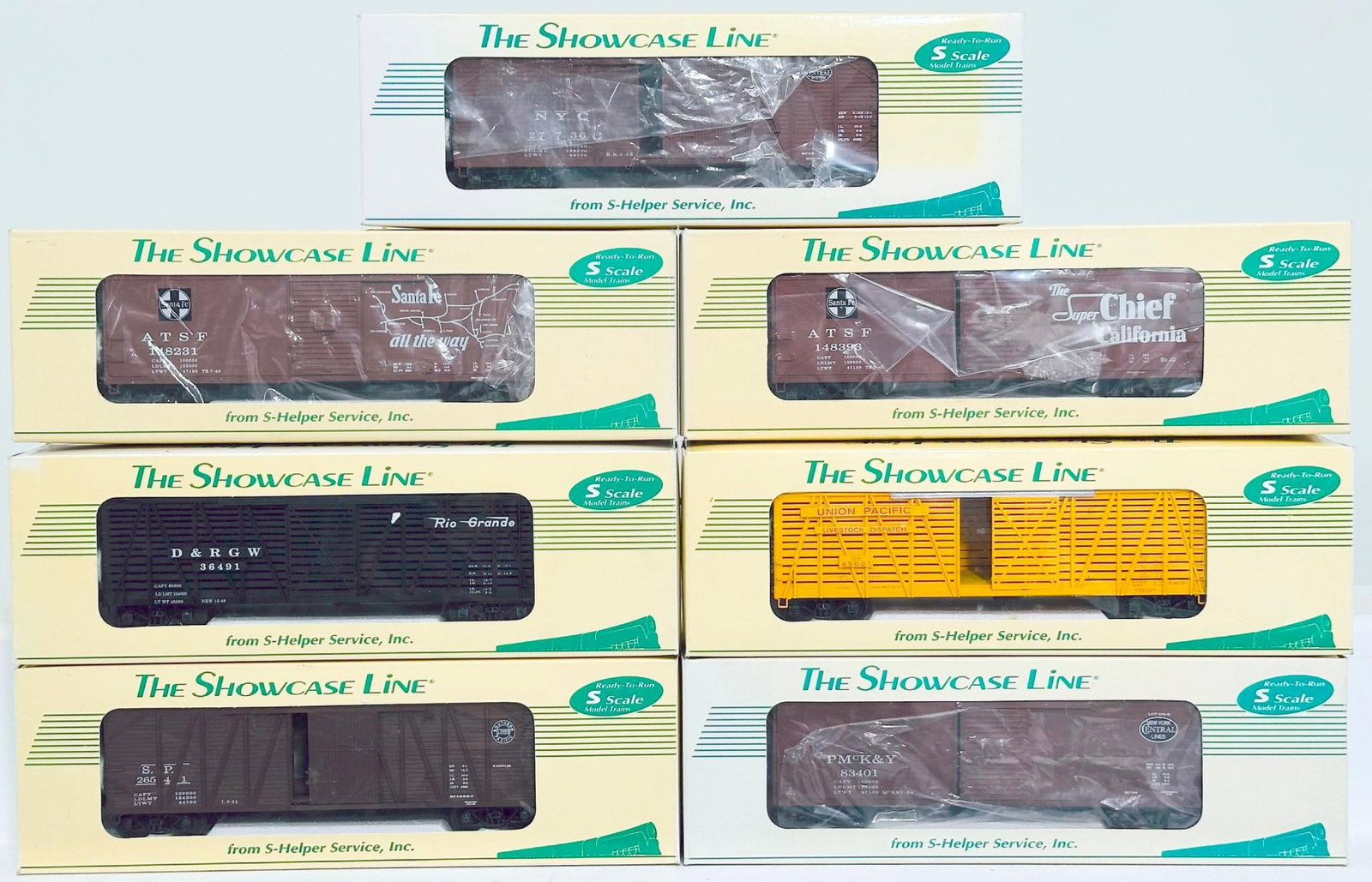 S - Helper Modern S Gauge Seven (7) Assorted Freight Cars Boxed (1 of 5)