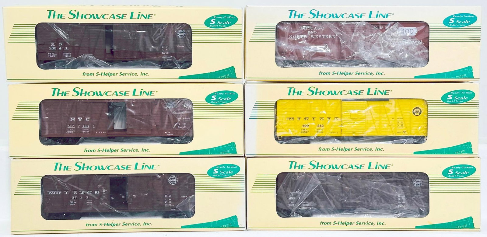 S - Helper Modern S Gauge Six (6) Assorted Freight Cars Boxed (1 of 5)