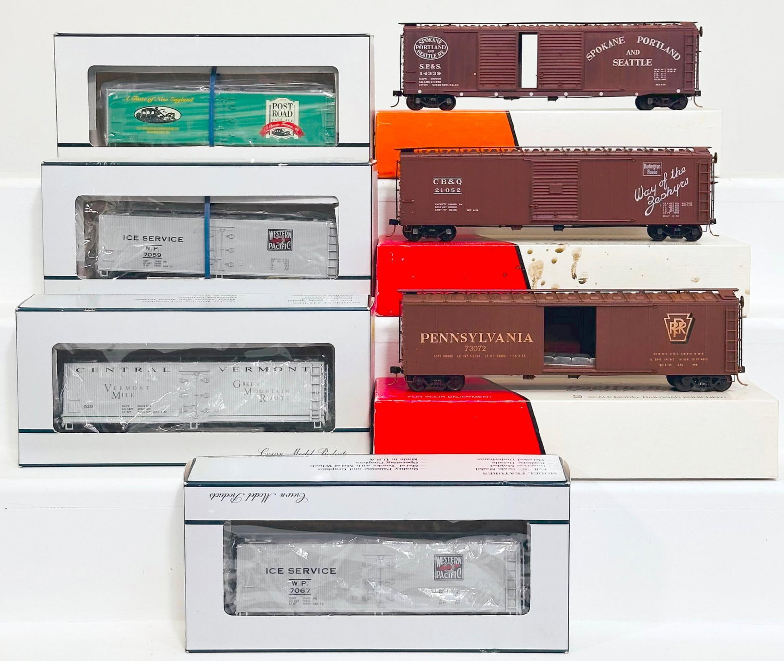 Crown Model Products Modern S Gauge Four (4) Assorted Freight Cars Boxed (1 of 9)