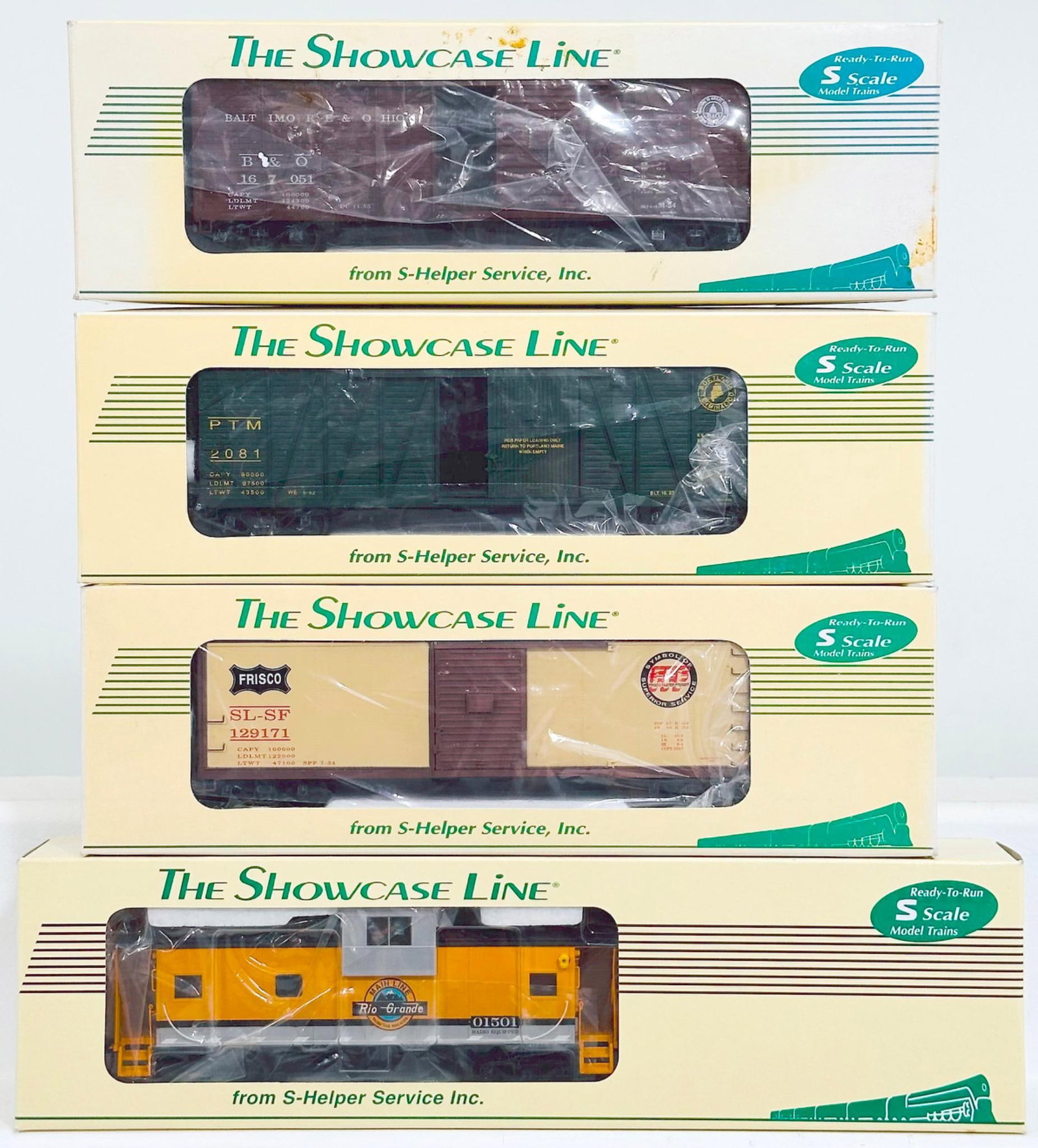 S - Helper Modern S Gauge Four (4) Assorted Freight Cars Boxed (1 of 5)