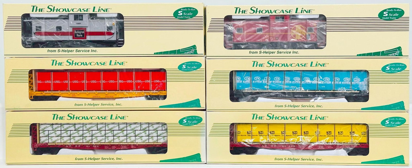 S - Helper Modern S Gauge Six (6) Assorted Freight Cars Boxed (1 of 5)