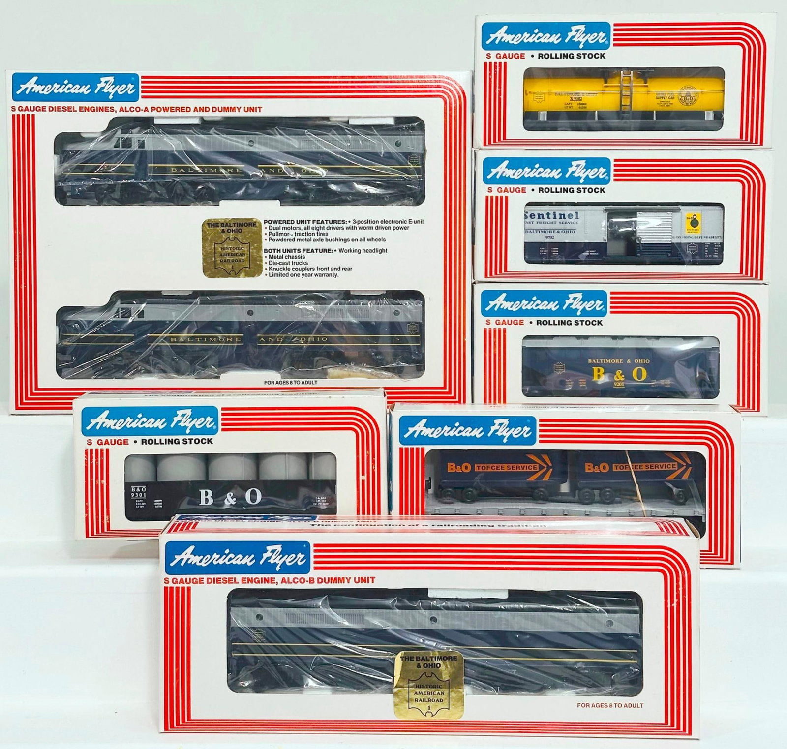 Lionel American Flyer Modern S Gauge Baltimore and Ohio A - A Alco Diesel Units/B&O Alco B Unit (1 of 6)