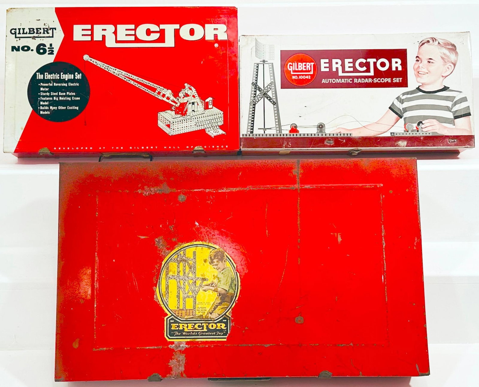 Gilbert Erector Set Postwar Three (3) Assorted Erectors Sets (1 of 4)