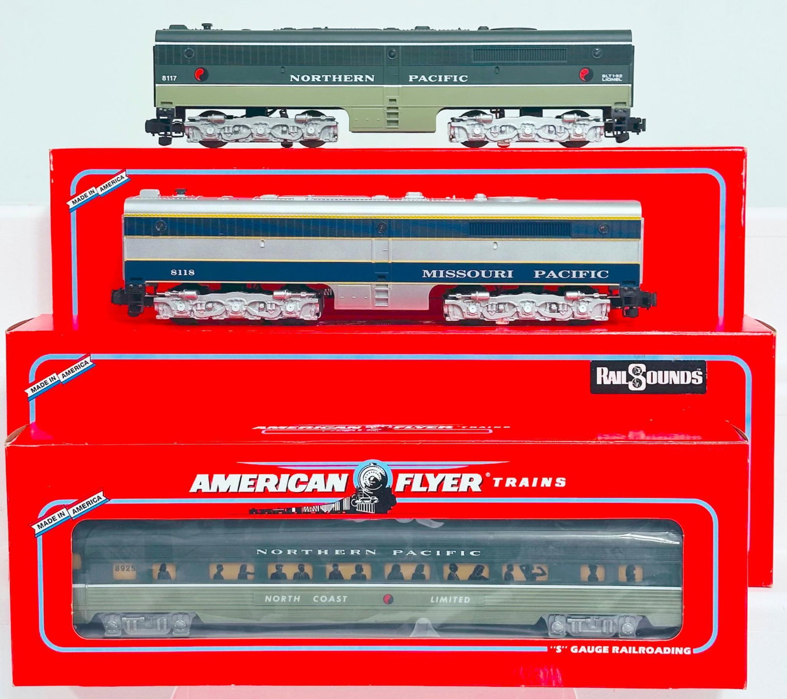 Lionel American Flyer Modern S Gauge Northern Pacific PB - 1 Nonpowered Engine with Rail sounds (1 of 9)