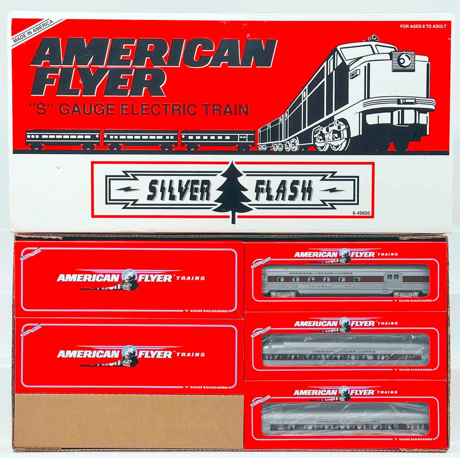 Lionel American Flyer Modern S Gauge Silver Flash Passenger Set Boxed (1 of 10)