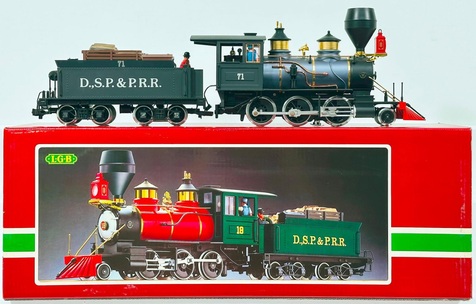 LGB Modern G Scale 2 - 6 - 0 Old Time Locomotive and Tender #20280 Boxed: LGB Modern G Scale 2 - 6 - 0 Old Time Locomotive and Tender #20280 Boxed, in C8 or better and with its original box. Longest item in this Lot is 30 inches.