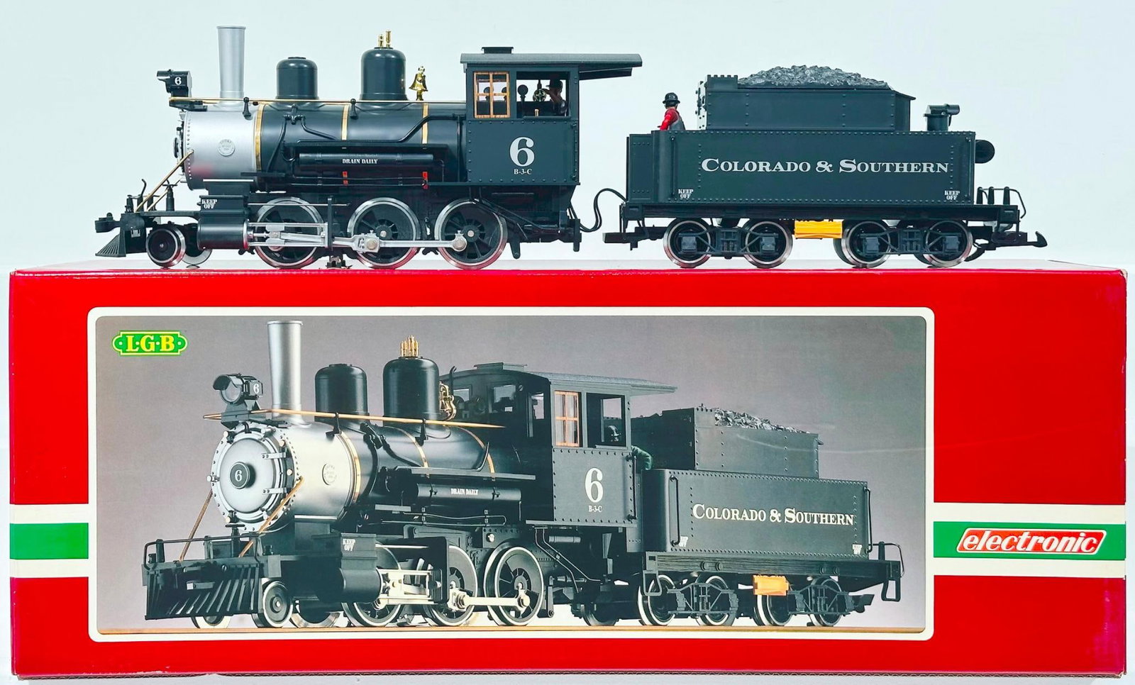LGB Modern G Scale Colorado and Southern 2 - 6 - 0 Locomotive and Tender #20195 Boxed (1 of 8)