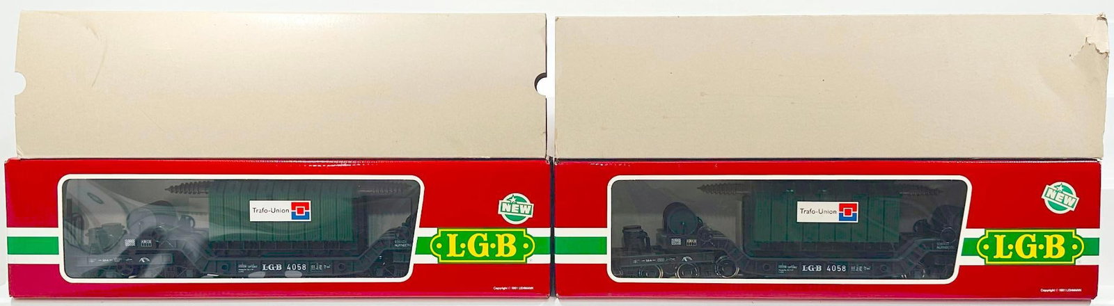 LGB Modern G Scale 4058 Transformer Flat Car #4058 X2 Boxed (1 of 4)