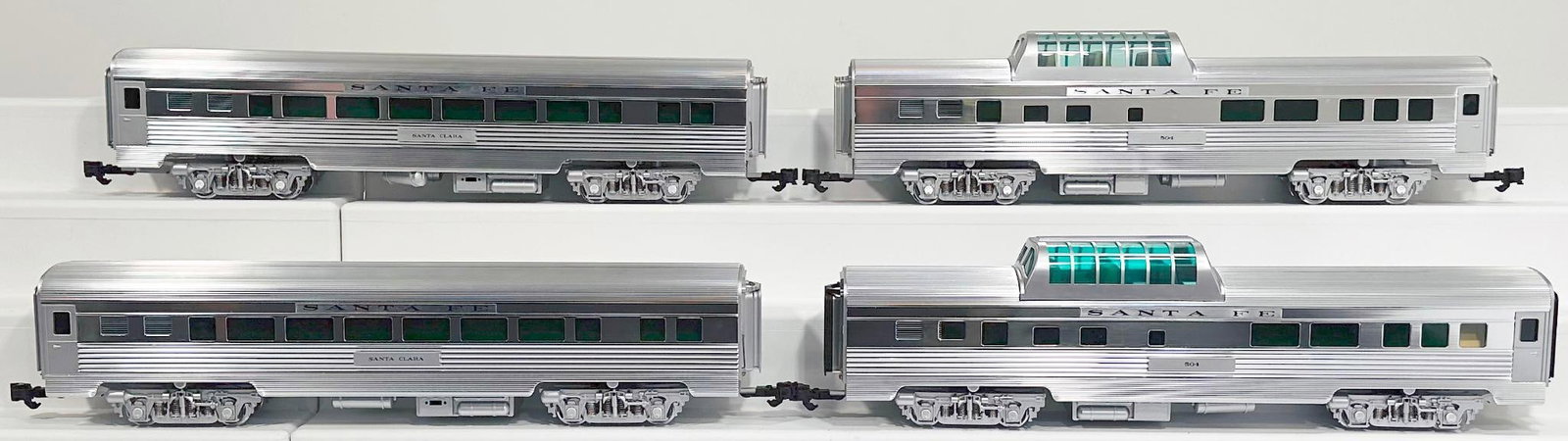 Aristo Craft Modern G Scale Four (4) Assorted Aluminum Passenger Cars (1 of 6)
