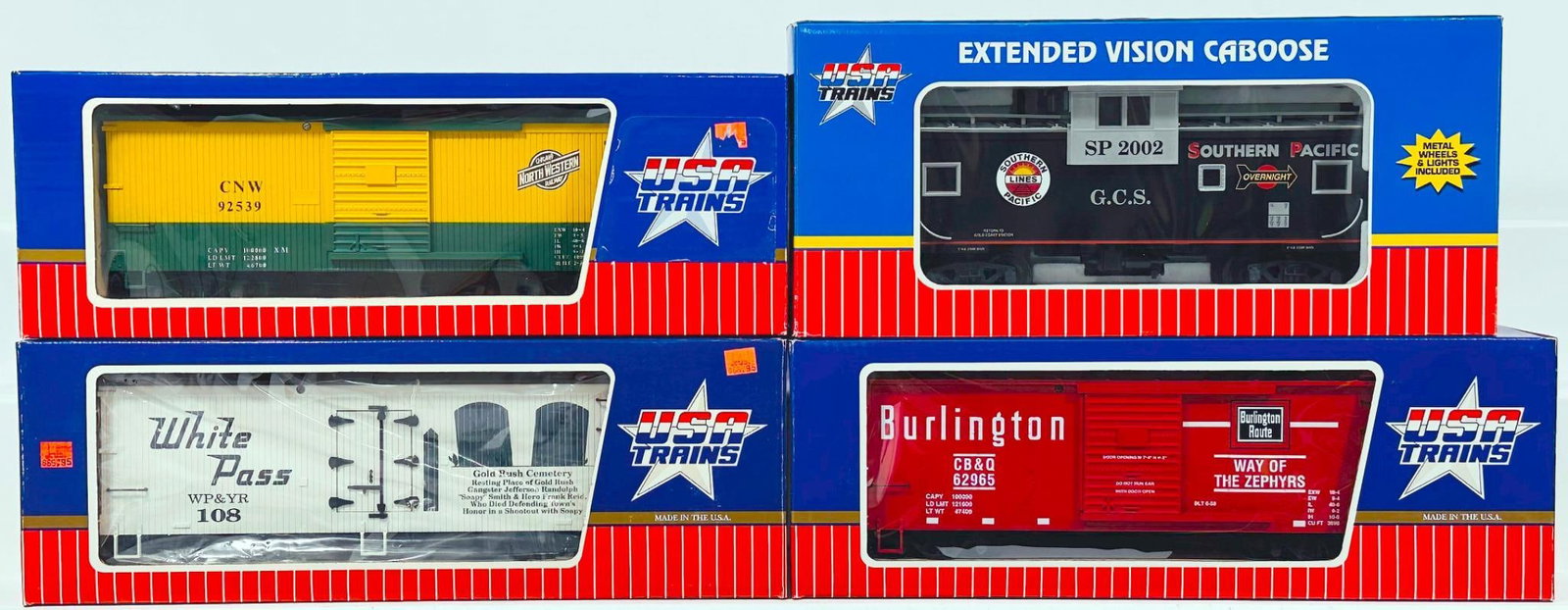 USA Trains Modern G Scale Four (4) Assorted Freight Cars Boxed (1 of 5)
