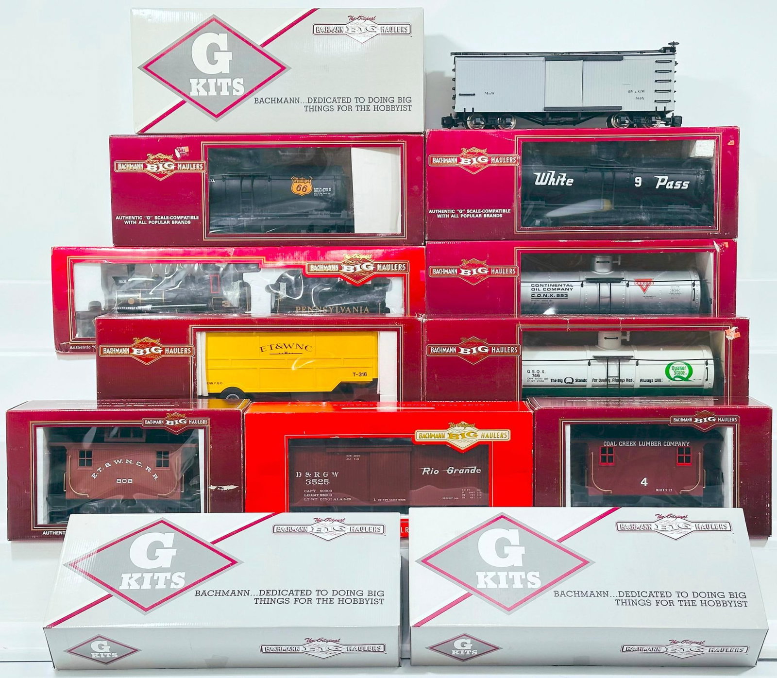 Bachmann Modern G Scale Thirteen (13) Assorted Freight Cars Boxed (1 of 11)