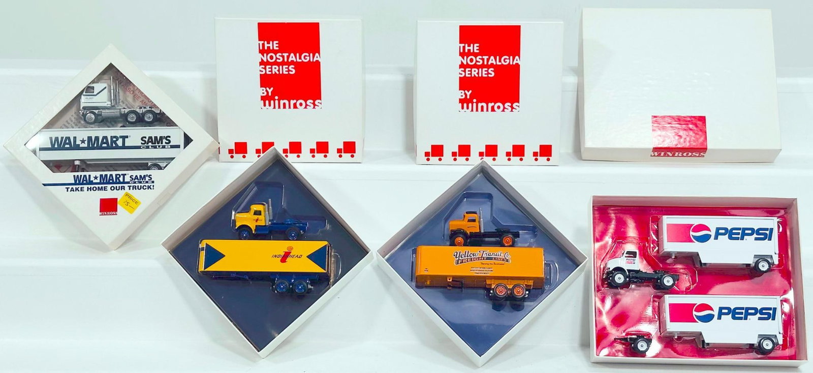 Winross Modern Diecast Truck X4 Boxed: Winross Modern Diecast Truck X4 Boxed, each in C8 or better and each with its original box. Longest item in this Lot is 8 inches.