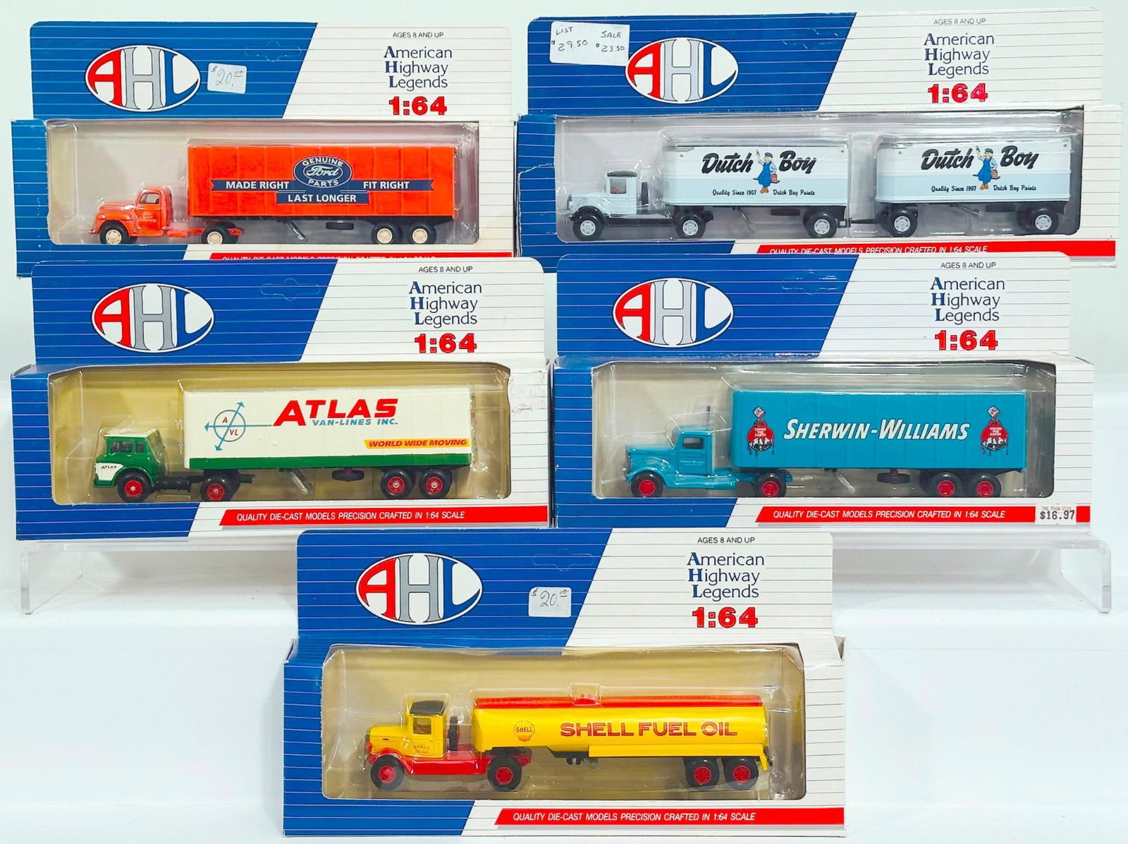 American Highway Legends Modern Diecast 1:64 scale Truck and Trailer X4/Truck Double Trailer Boxed (1 of 5)
