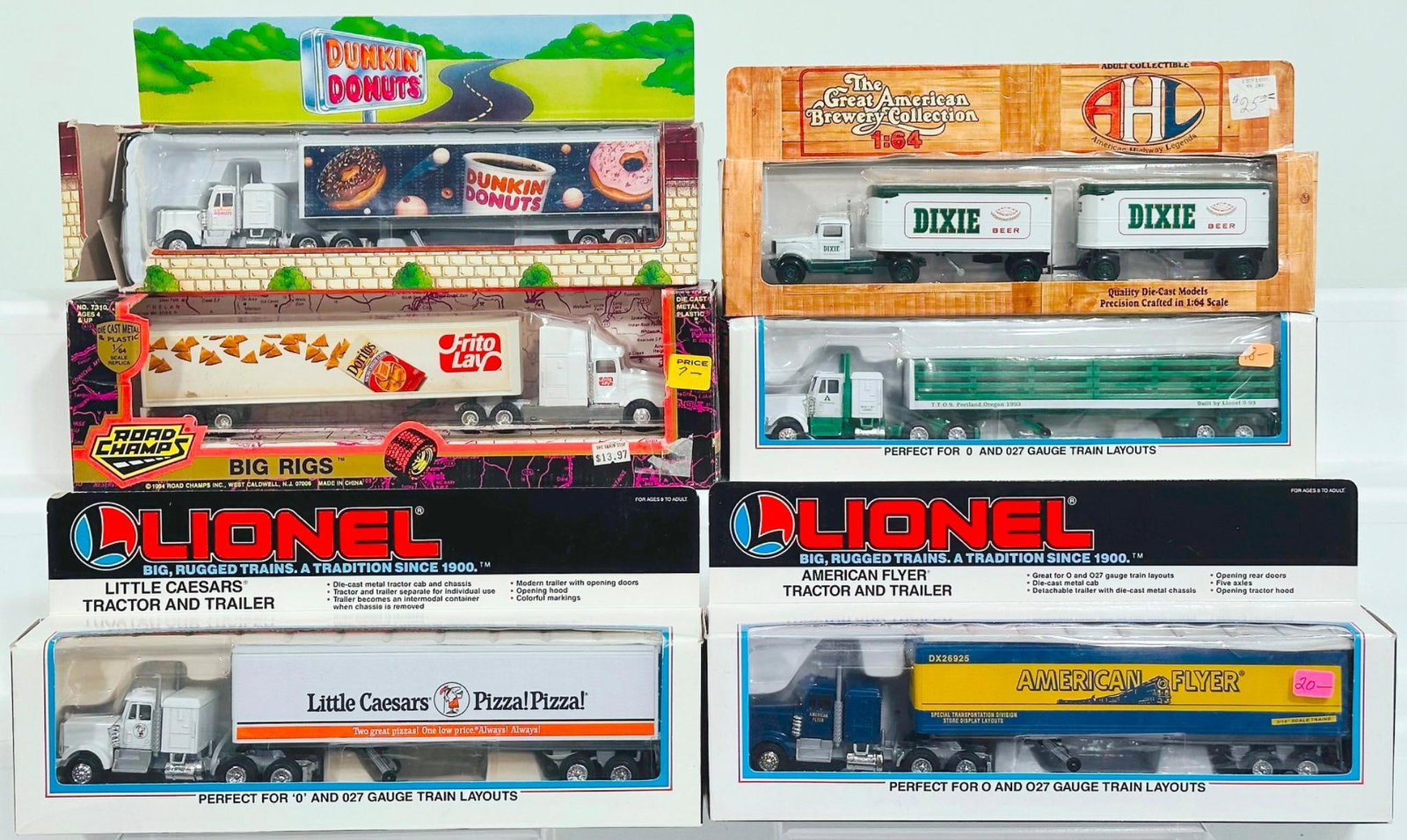 Lionel Modern Diecast Truck and Trailer X3/ Unknown Manufacturer Dunkin' Donuts Truck and Trailer (1 of 5)