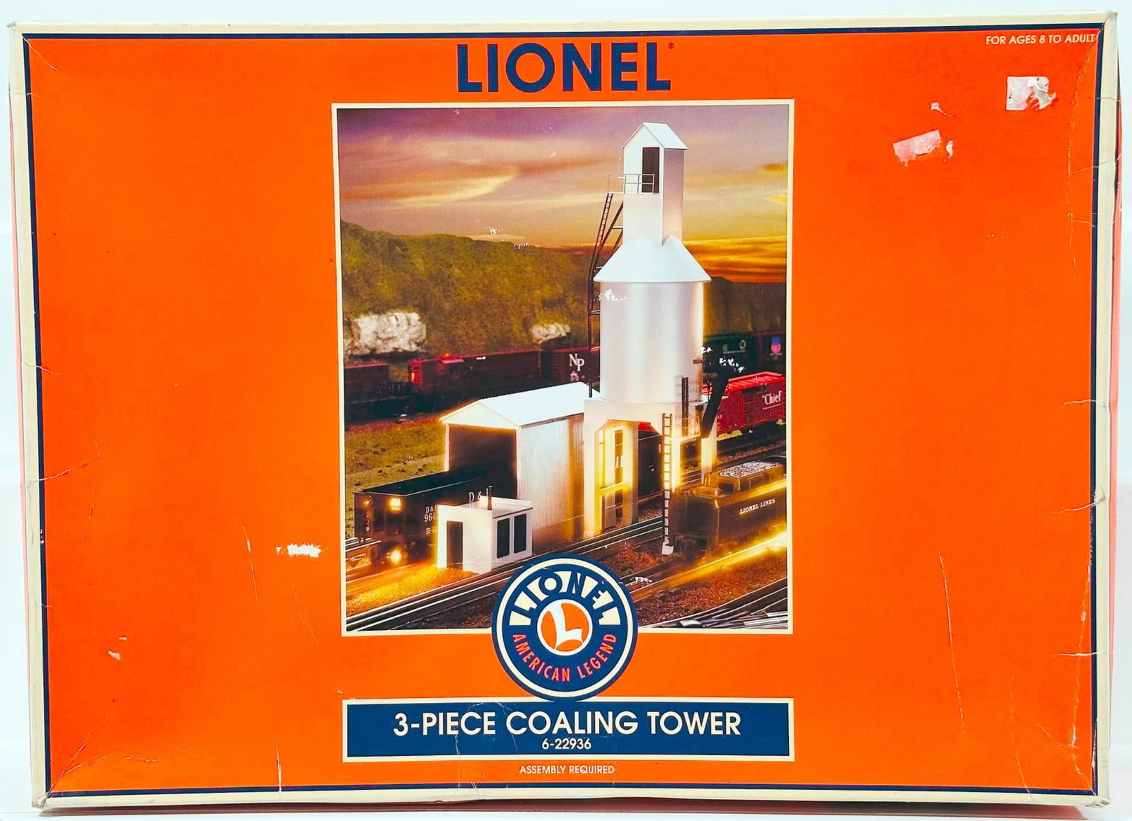 Lionel Modern O Gauge 3 -Piece Coaling Tower Boxed: Lionel Modern O Gauge 3- Piece Coaling Tower Boxed, in C8 or better and with its original box, with some slight wear to the box.