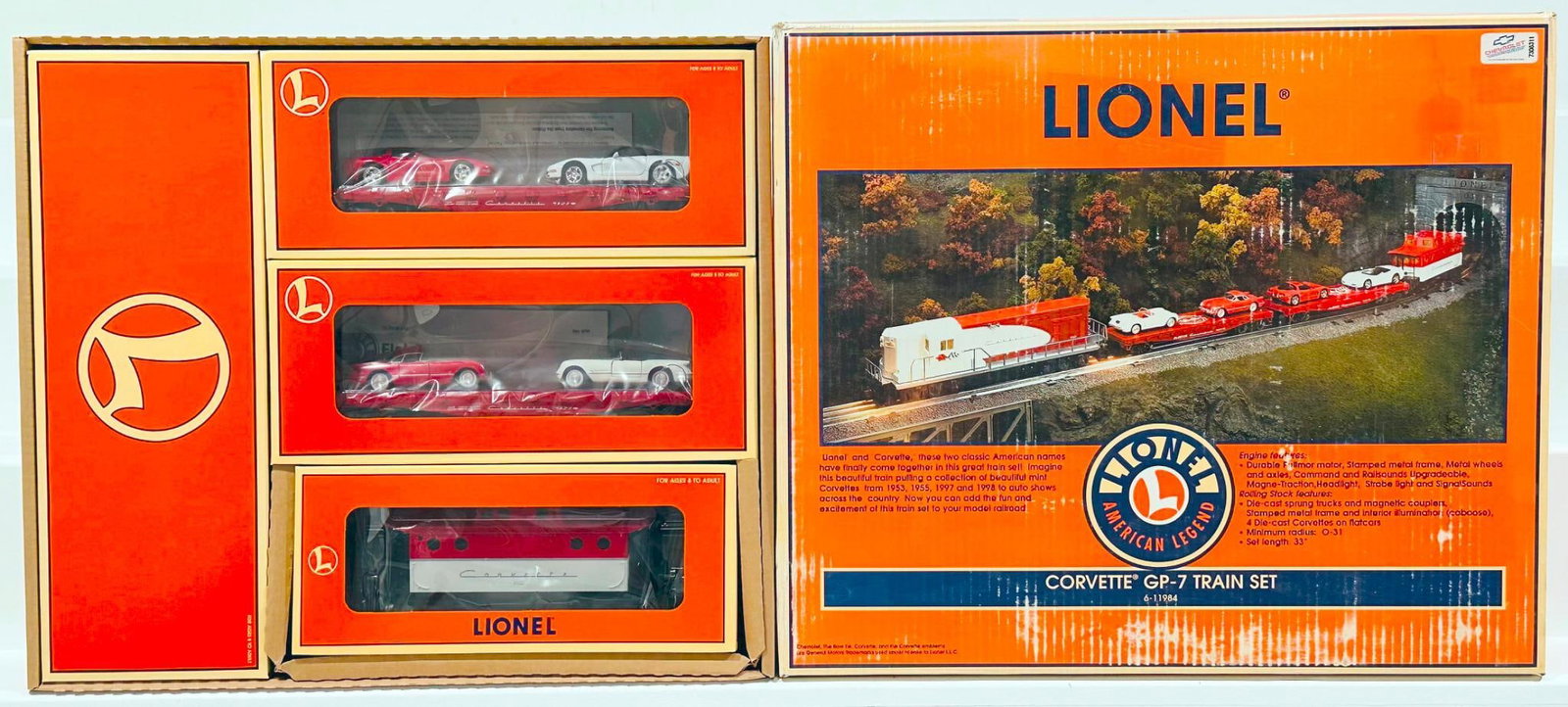 Lionel Modern O Gauge Corvette GP - 7 Switcher Train Set Boxed (1 of 4)