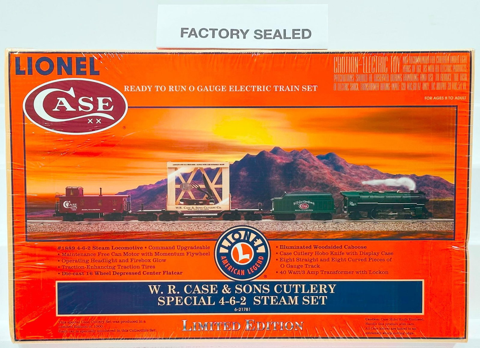 Lionel Modern O Gauge W. R. Case & Sons Cutlery Special 4-6-2 Steam Set No. 6 - 21781 Sealed Boxed (1 of 4)