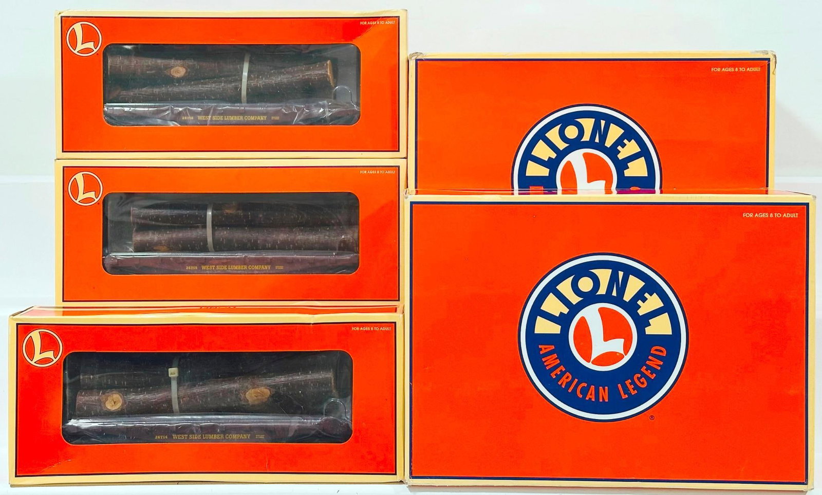 Lionel Modern O Gauge Standard O FC with logs Western Maryland 3 Pack Boxed X2 (1 of 4)
