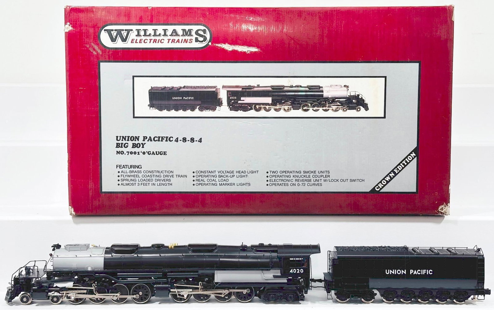 Williams Modern O Gauge Crown Edition Union Pacific 4-8-8-4 Big Boy Locomotive and Tender Boxed (1 of 8)