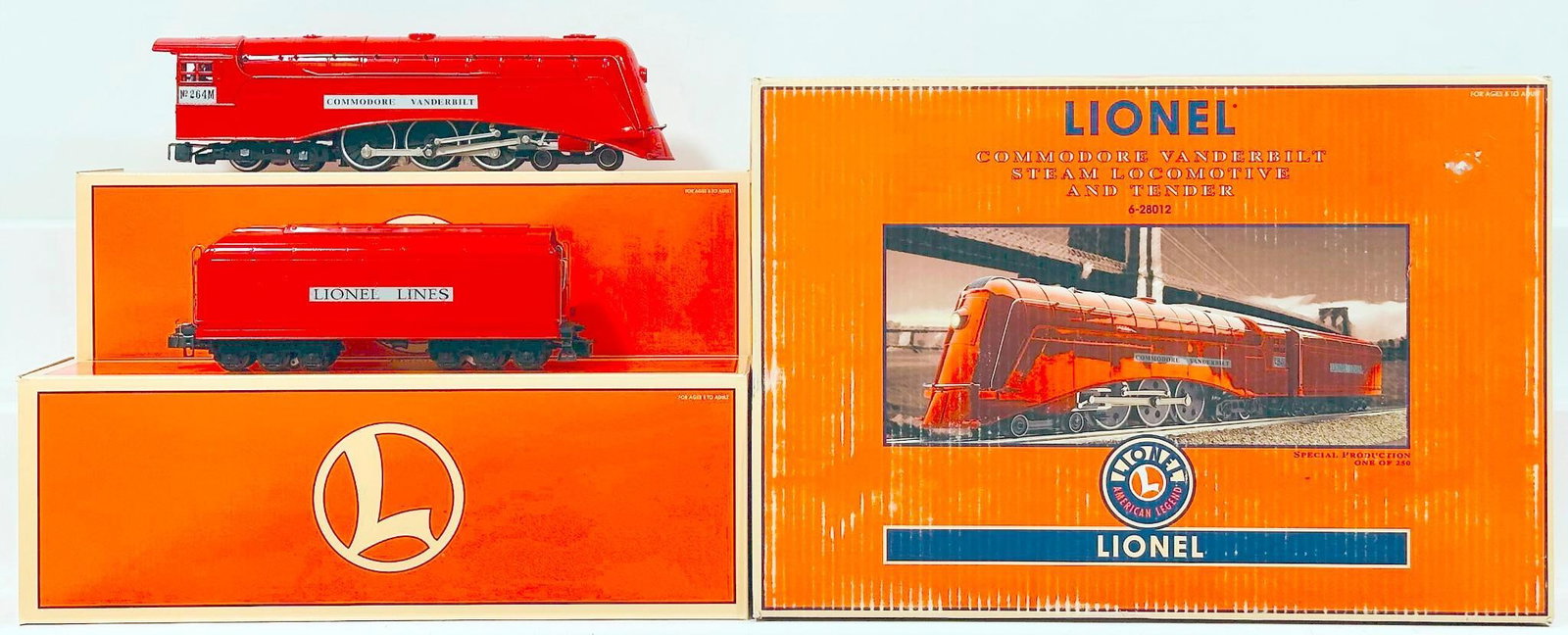 Lionel Modern O Gauge Commodore Vanderbilt Steam Locomotive & Tender Red Special Production 1 of 250 (1 of 8)