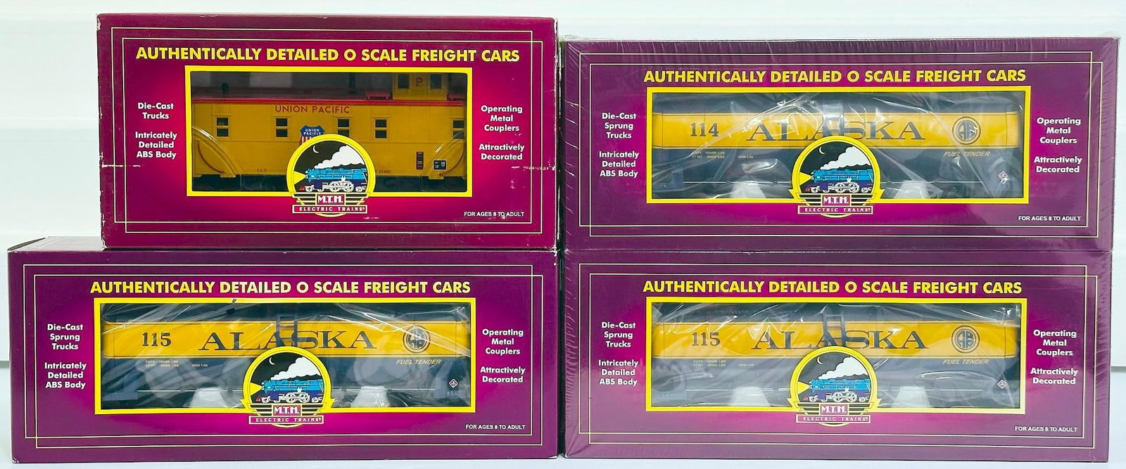 MTH Modern O Gauge Alaska Tank Car X3/Union Pacific Steel Caboose Boxed (1 of 5)